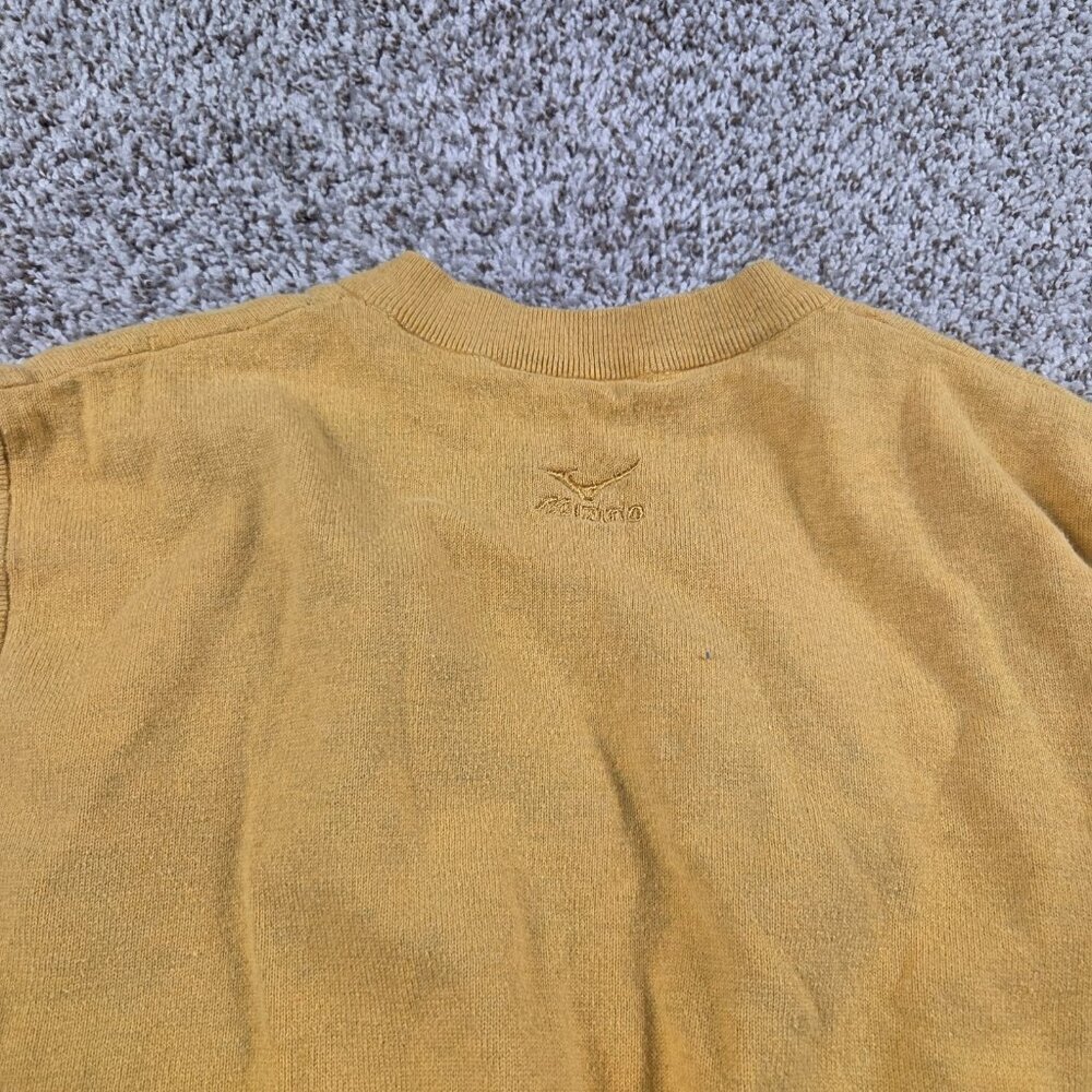 Mizuno WindLite Windbreaker Vest Mens Large Yellow V Neck Pullover - Picture 8 of 8